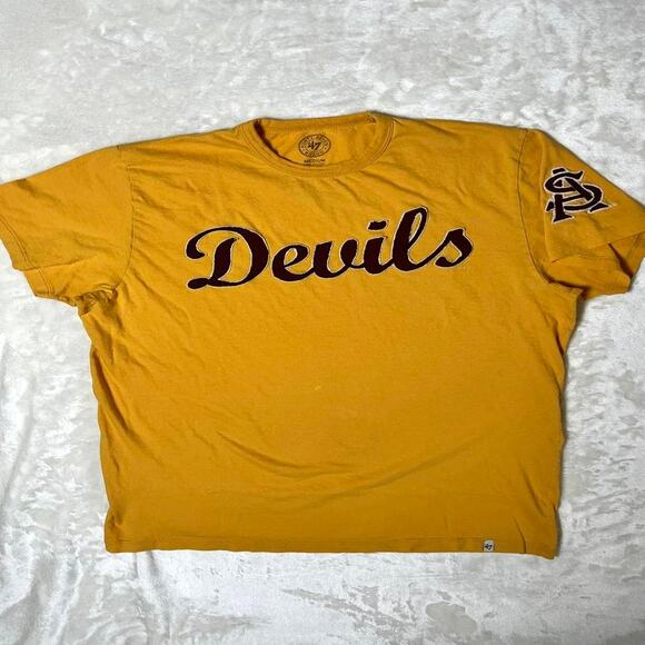 47 Brand Devils T-Shirt Men's M Embroidered ASU Local Sports Team San Antoinio - Picture 1 of 9